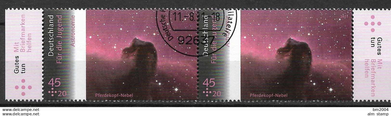 2011  Deutschland Allem. Fed. Germany  Mi. 2883-6 FD- Used Weiden   Astronomie:Sonnensystem - Gebraucht