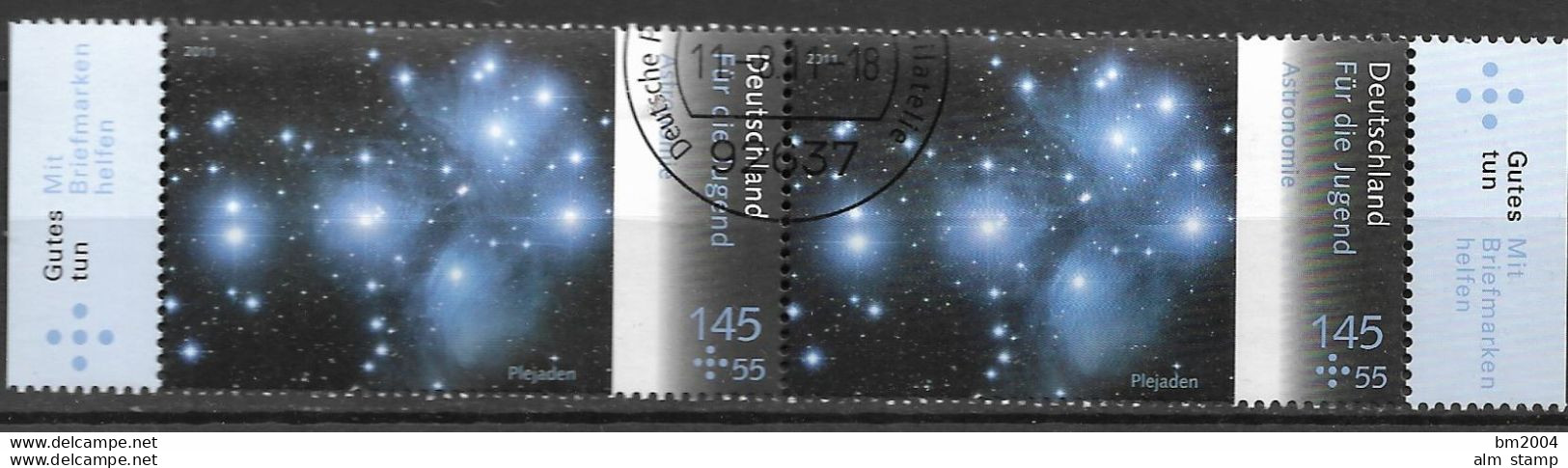 2011  Deutschland Allem. Fed. Germany  Mi. 2883-6 FD- Used Weiden   Astronomie:Sonnensystem - Gebraucht