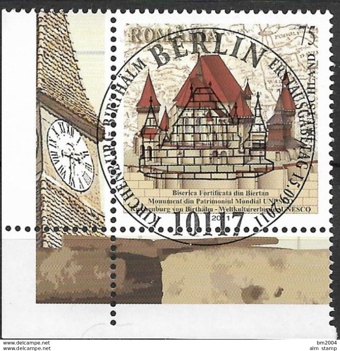 2011  Deutschland Allem. Fed.Mi. 2889 FD-used Berlin EUL  UNESCO-Welterbe :  Birthälmer Kirchenburg, Siebenbürgen - Gebraucht