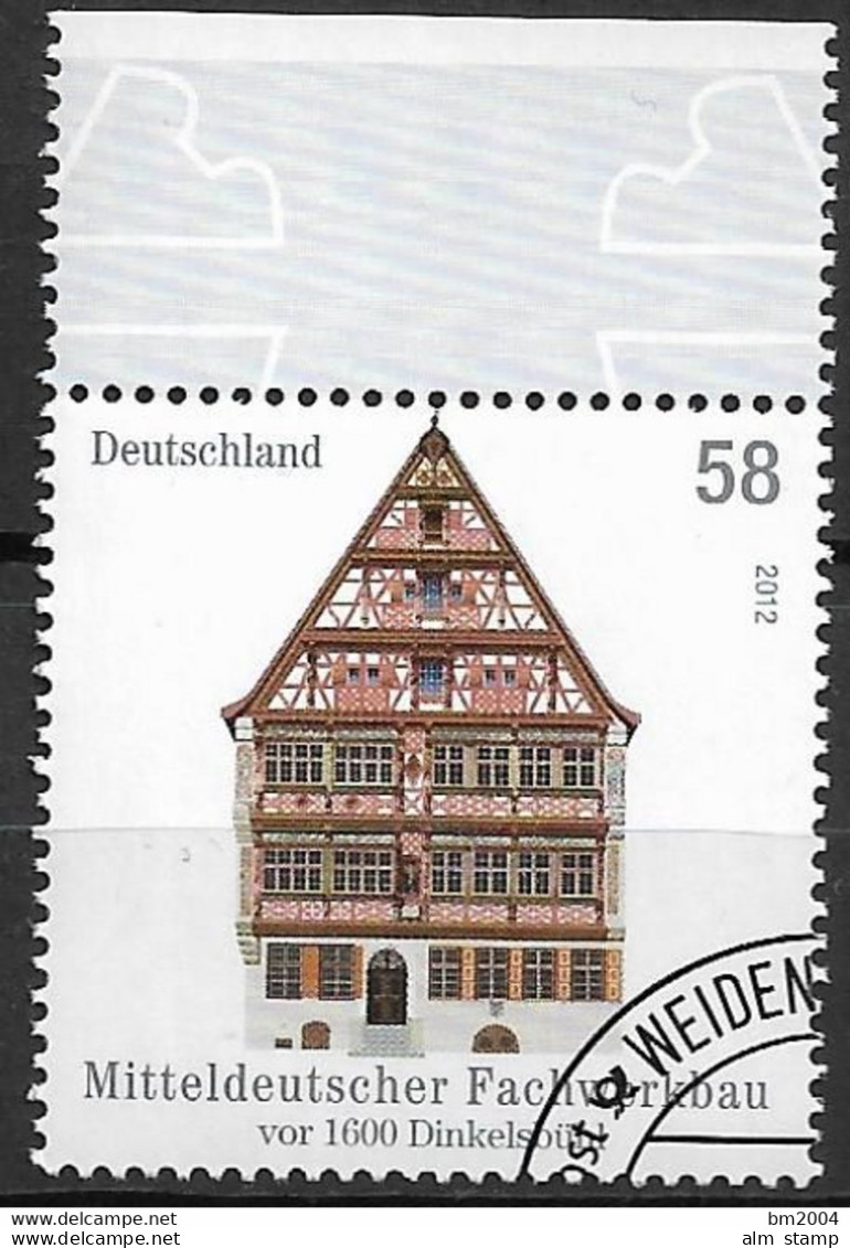 2012 Deutschland Germany   Mi. 2970 FD -used Weiden      Mitteldeutscher Fachwerkbau (16. Jh.), Dinkelsbühl - Gebraucht