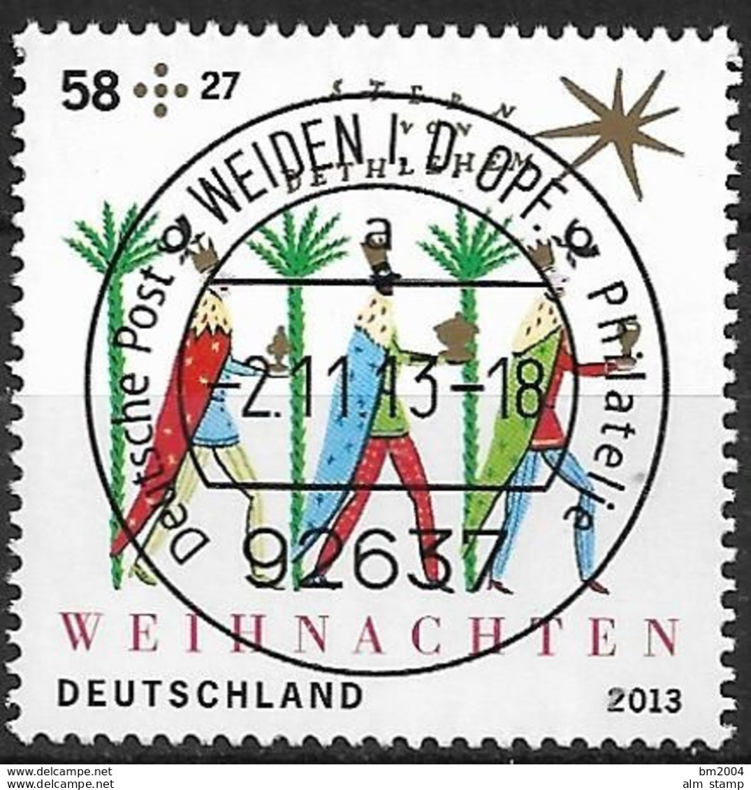 2013 Germany Allem.Fed. Deutschland  Mi. 3035 FD-used Weiden  Weihnachten.; Stern Von Bethlehem - Usados