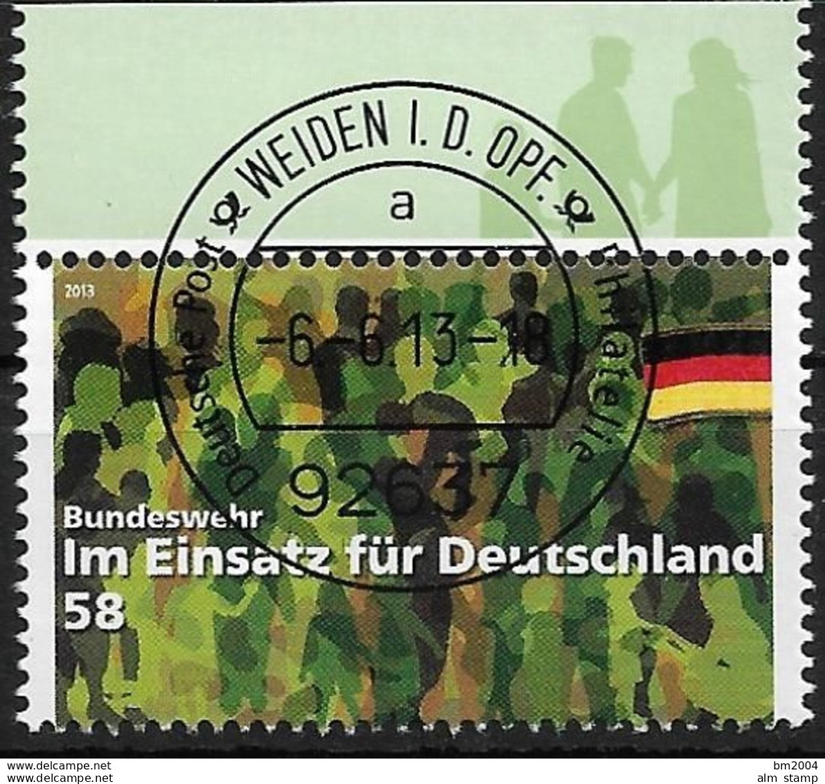 2013 Germany Allem.Fed. Mi. 3015 FD-used Weiden  Im Einsatz Für Deutschland: Bundeswehr - Gebraucht