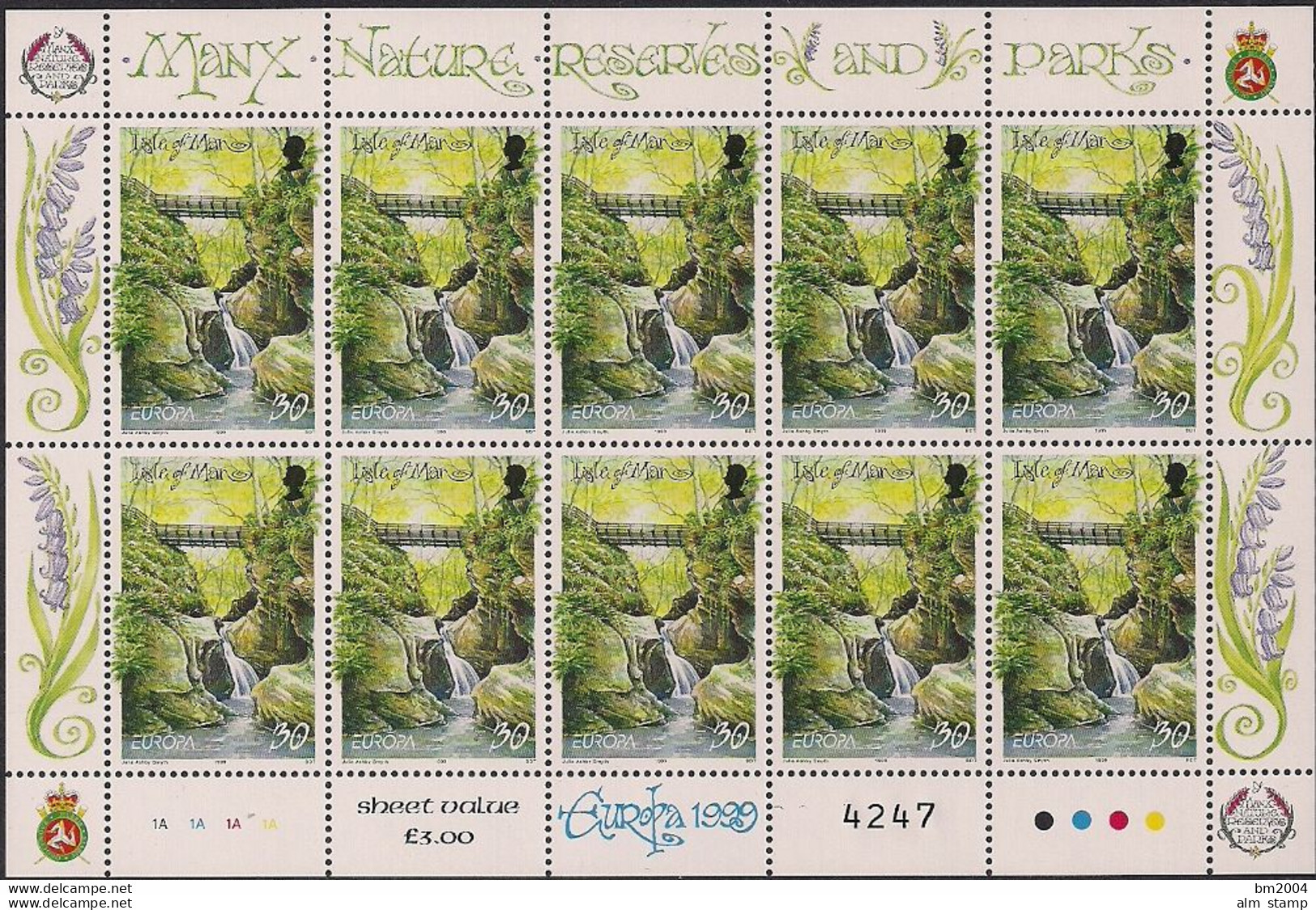 1999 Man   Mi. 799-800**MNH  Europa: Natur- Und Nationalpark - 1999