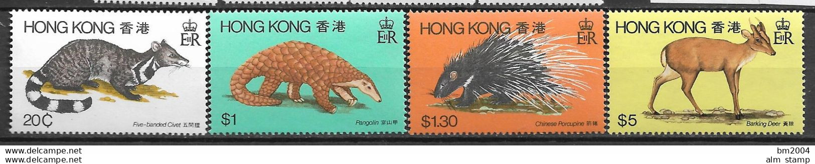 1982 Hongkong Mi. 384-7 **MNH Säugetiere - Neufs