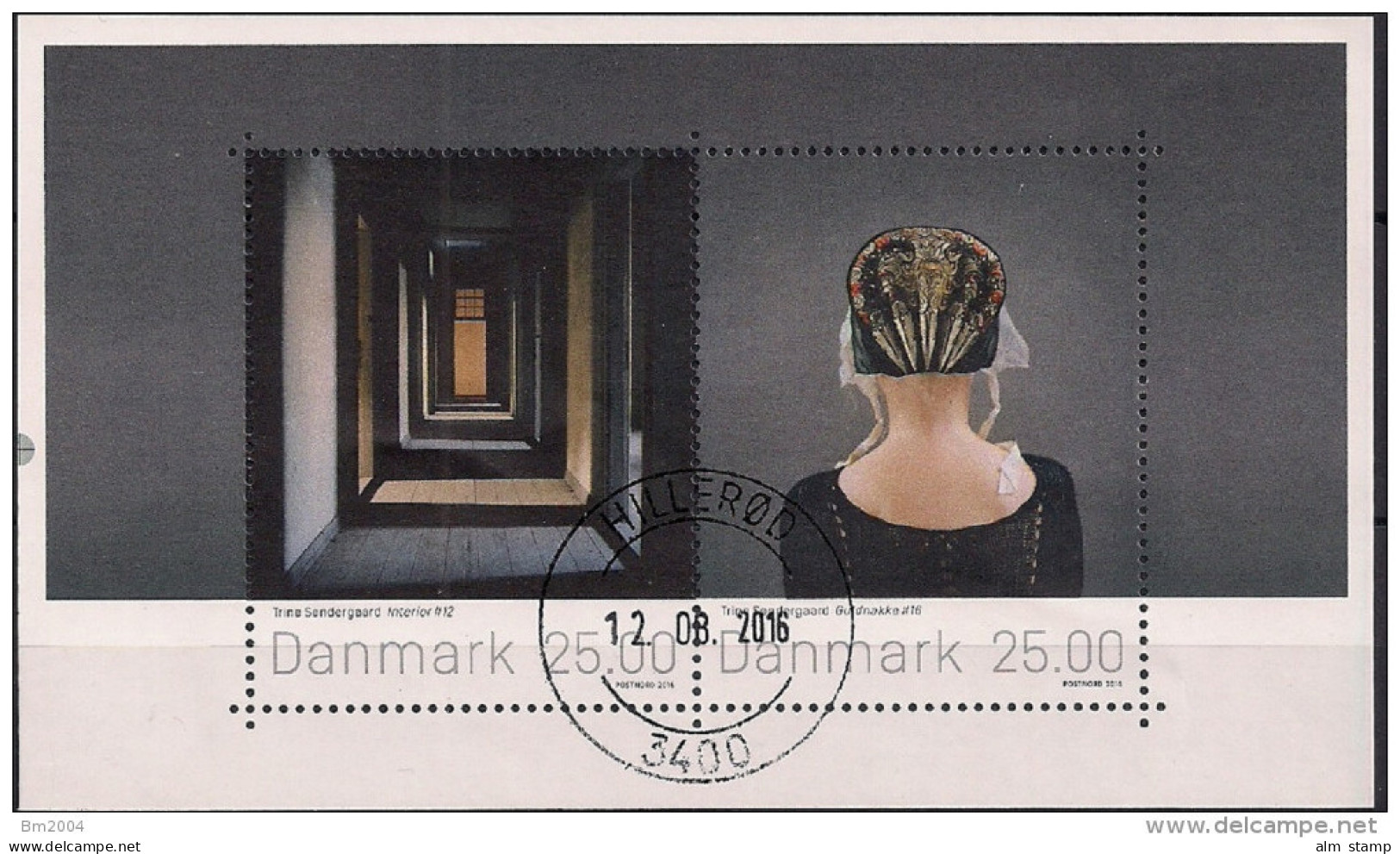 2016 Dänemark Mi. Bl 65 Used   Innere Räume; Fotografien Von Trine Søndergaard - Hojas Bloque