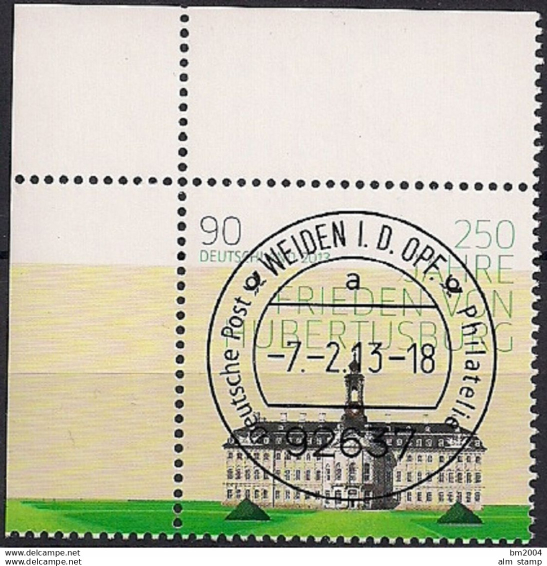 2013  Deutschland Germany  Mi.  2985 FD-used Weiden EOL   250 Jahre Frieden Von Hubertusburg - Gebraucht