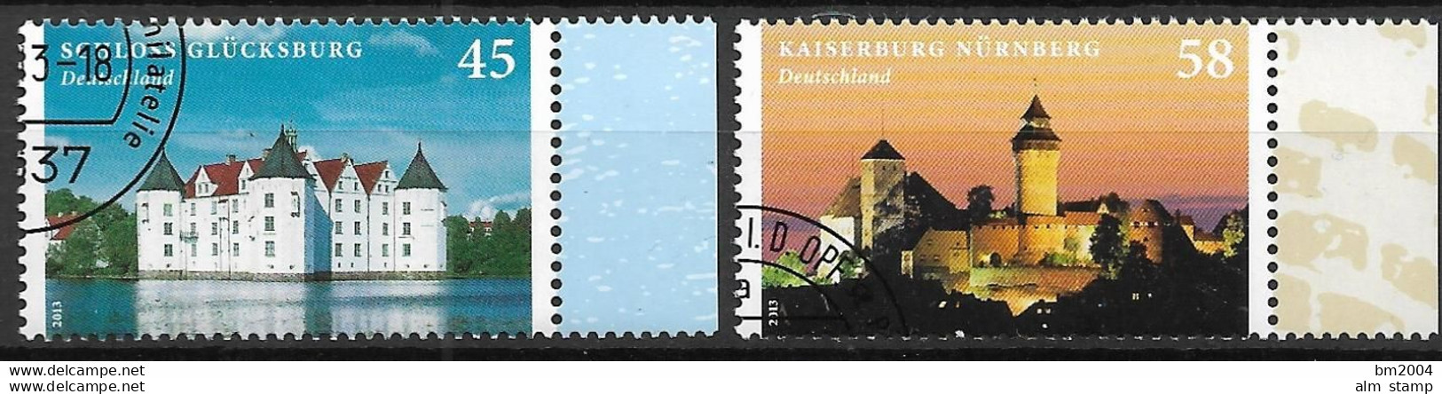 2012 Deutschland Germany  Mi. 2972-3 FD-used Weiden  Burgen  Und Schlösser - Gebraucht