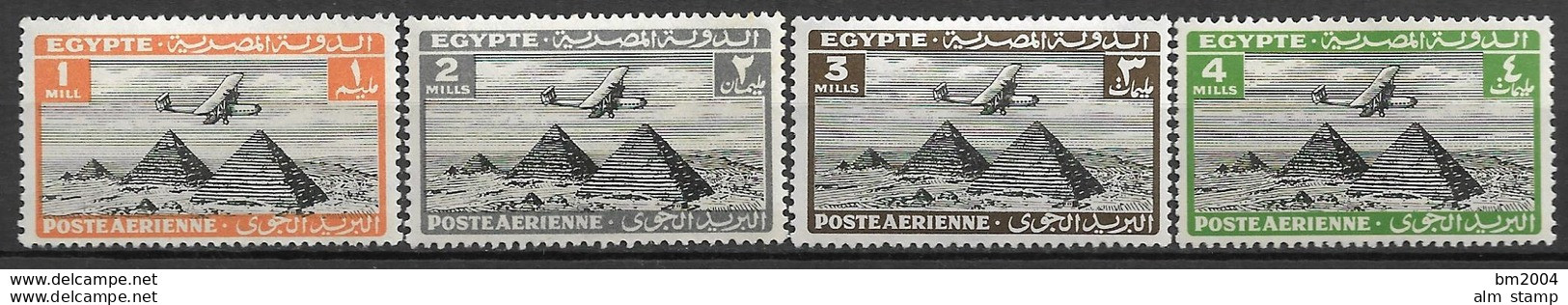 1933 Ägypten Mi. 164-83 * NH + **MNH  Flugzeug über Den Pyramiden Von Giseh - Neufs