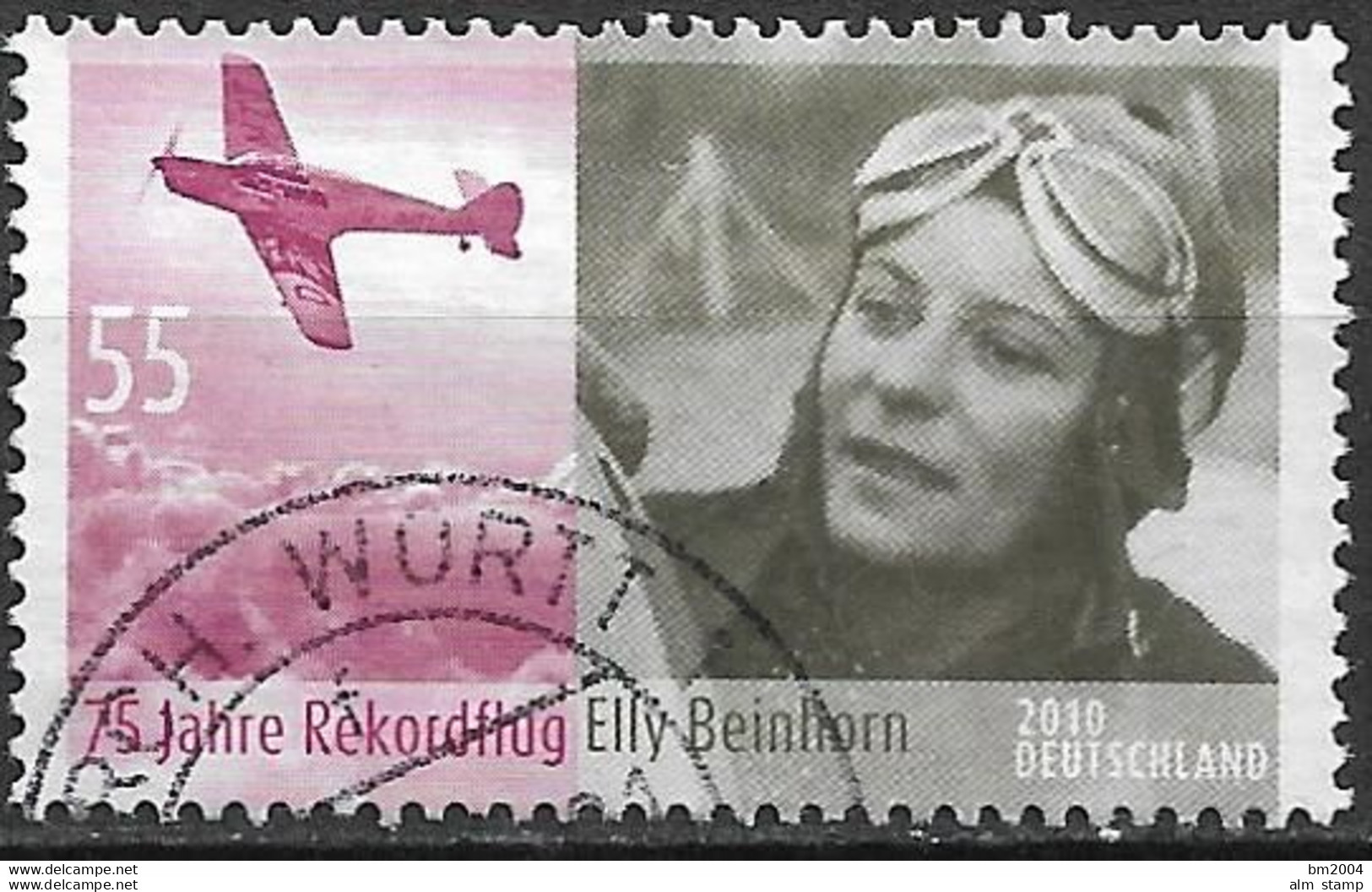 2010  Deutschland Germany .Mi.2814 Used     75. Jahrestag Des Rekordfluges Von Elly Beinhorn. - Gebraucht