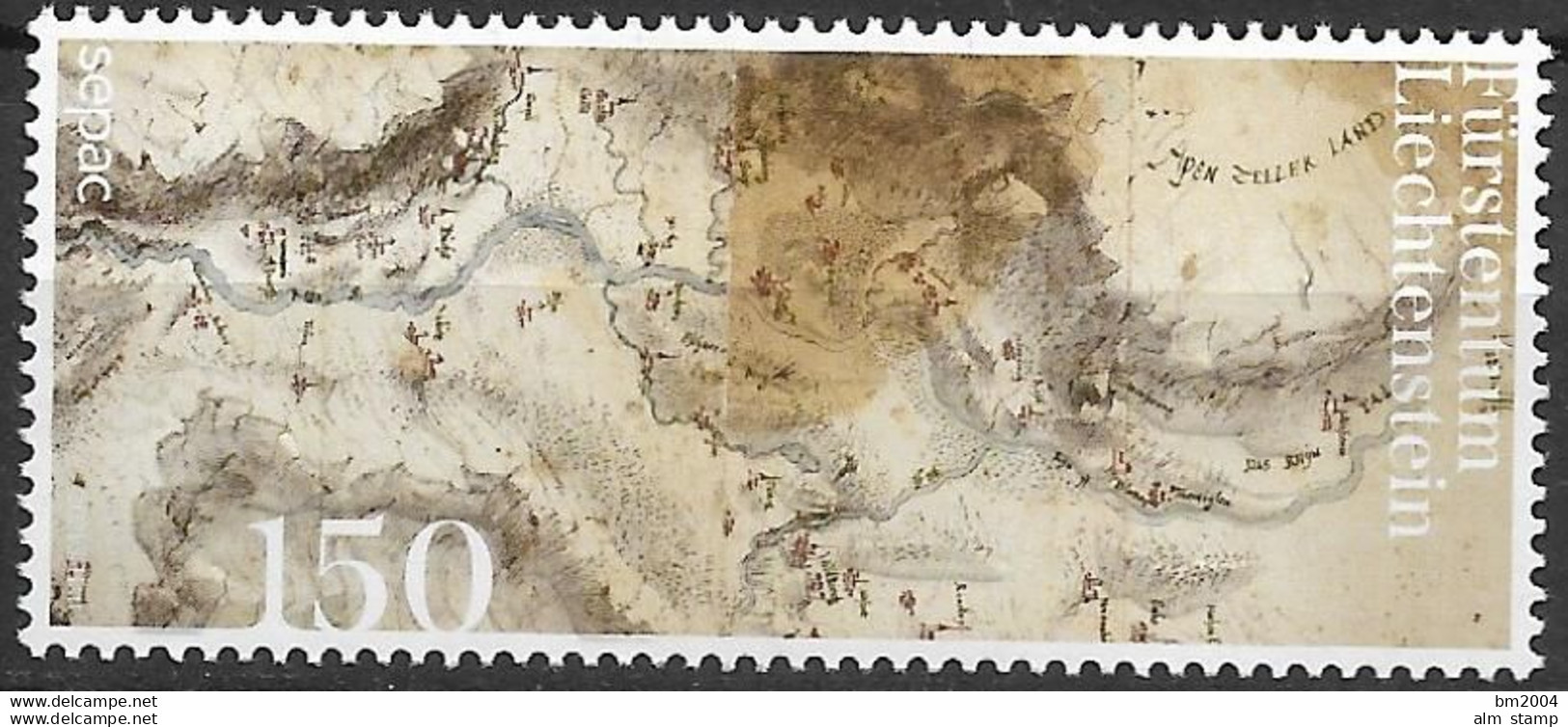 2021 Liechtenstein  Mi 2015  **MNH SEPAC: Historische Karten. - Unused Stamps