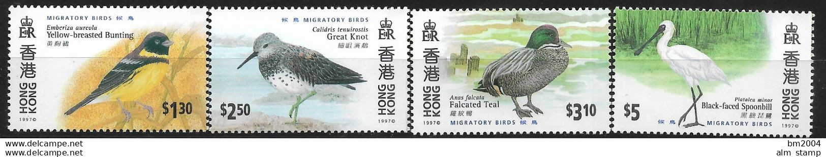 1997 Hongkong Mi  811-4 **MNH   Zugvöge. - Neufs