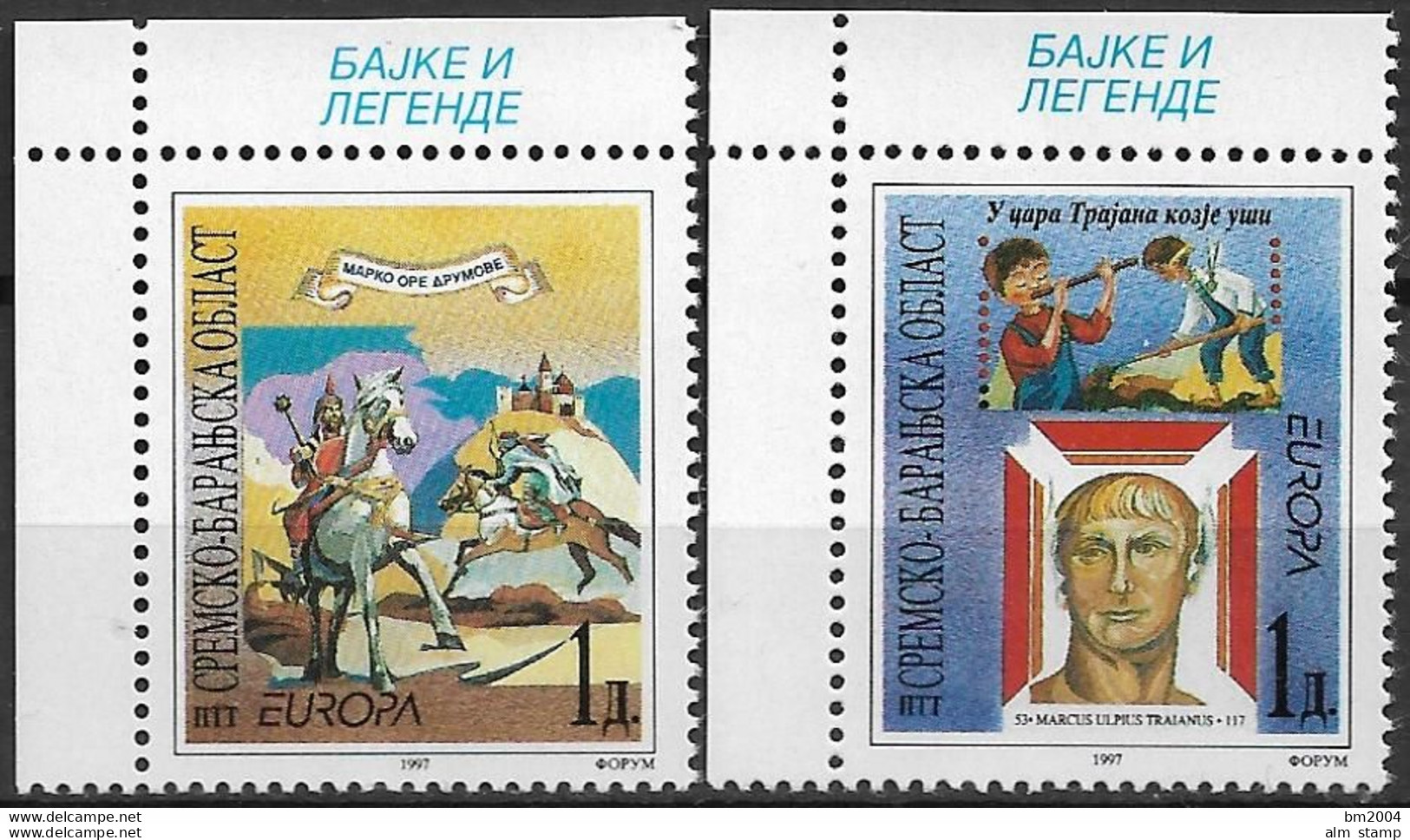 1997 Kration  Serbische  Krajina   Mi. 81-2  **MNH  Europa Sagen Unbd Legenden - 1997