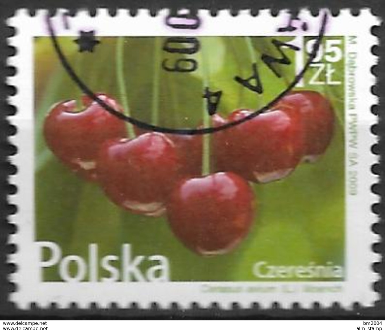 2009  Polen Mi  4438-9 Used Blumen Und Früchte. - Usados