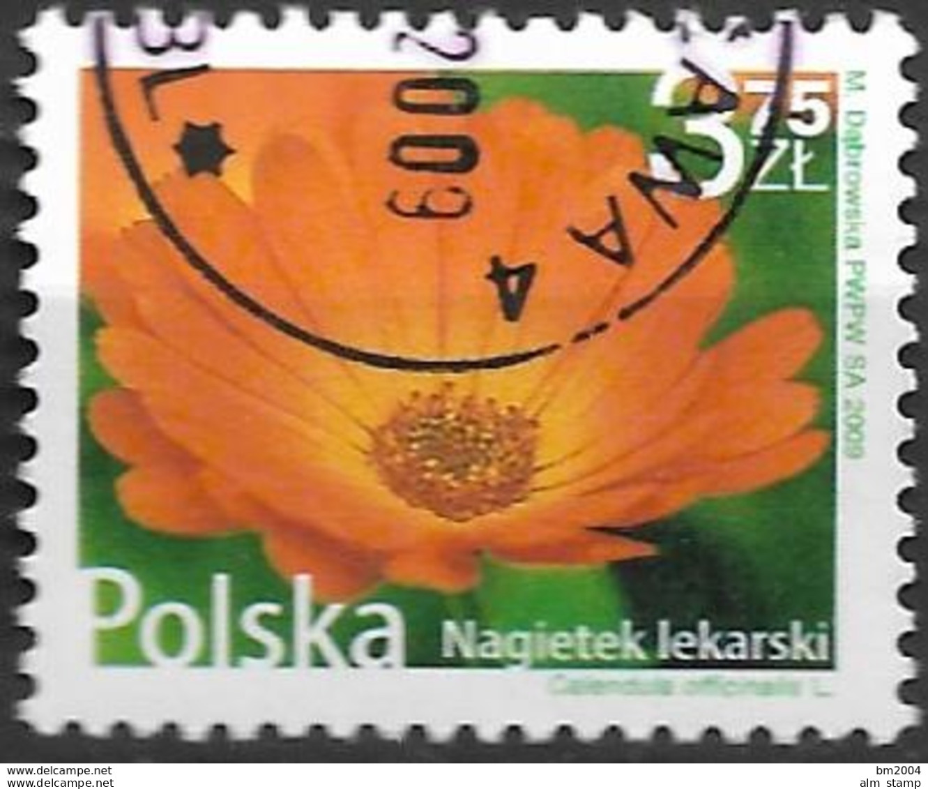 2009  Polen Mi  4438-9 Used Blumen Und Früchte. - Usados