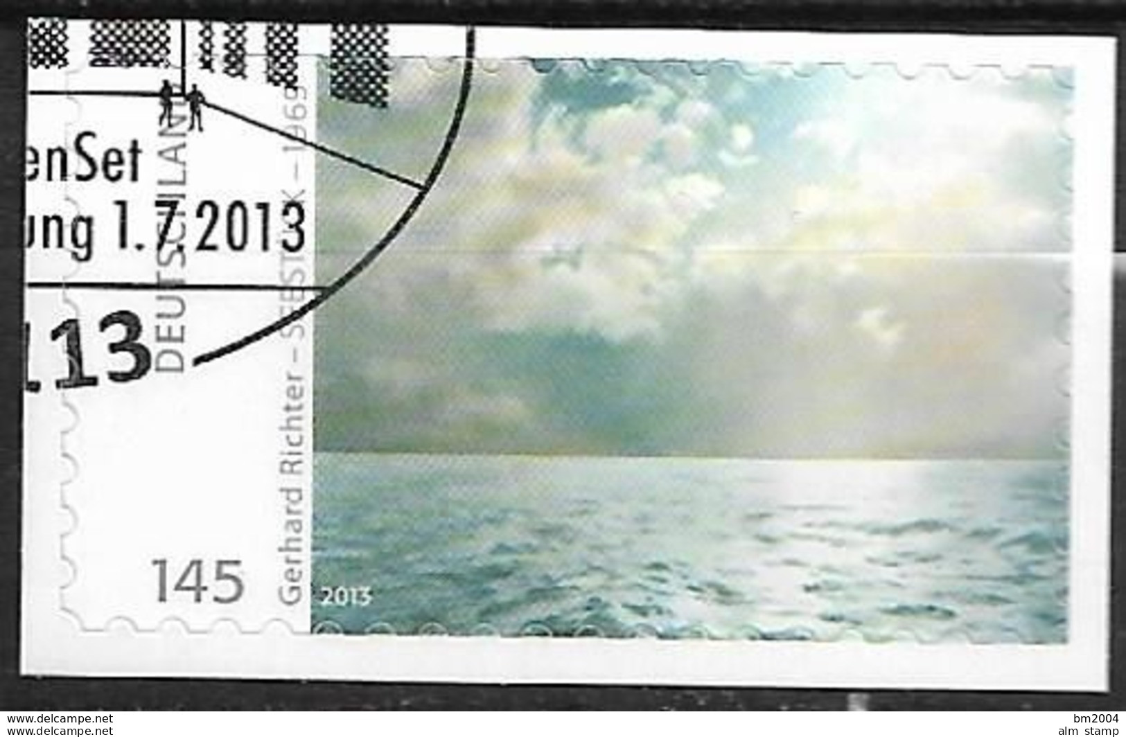 2013 Germany Allem.Fed. Mi. 3021 FD-used Booklet Stamp   Seestück; Gemälde Von Gerhard Richter - Gebraucht