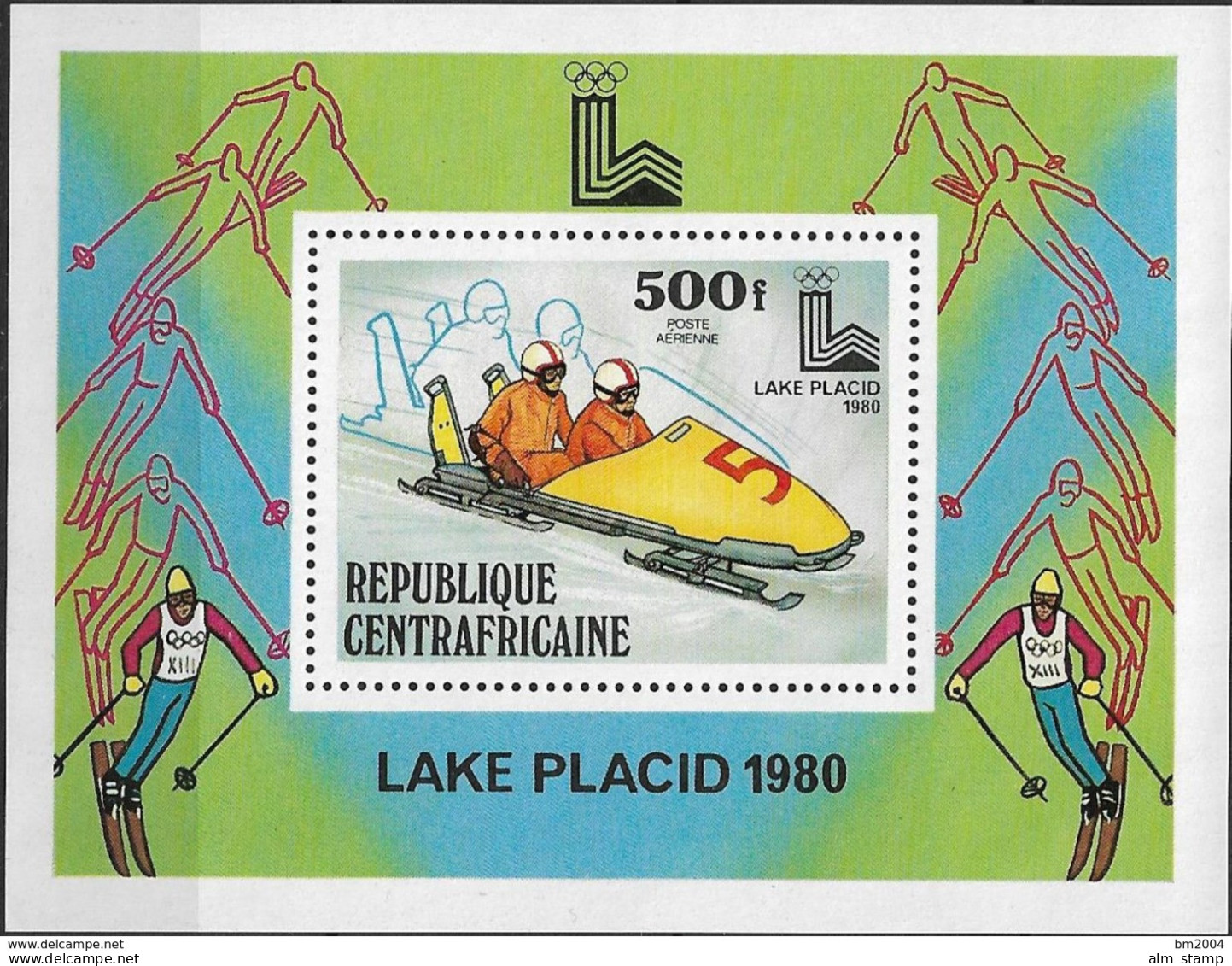 1979 Centralfricain Zentralafrika Mi. Bl. 68 **MNH Olympische Winterspiele, Lake Placid - Centrafricaine (République)