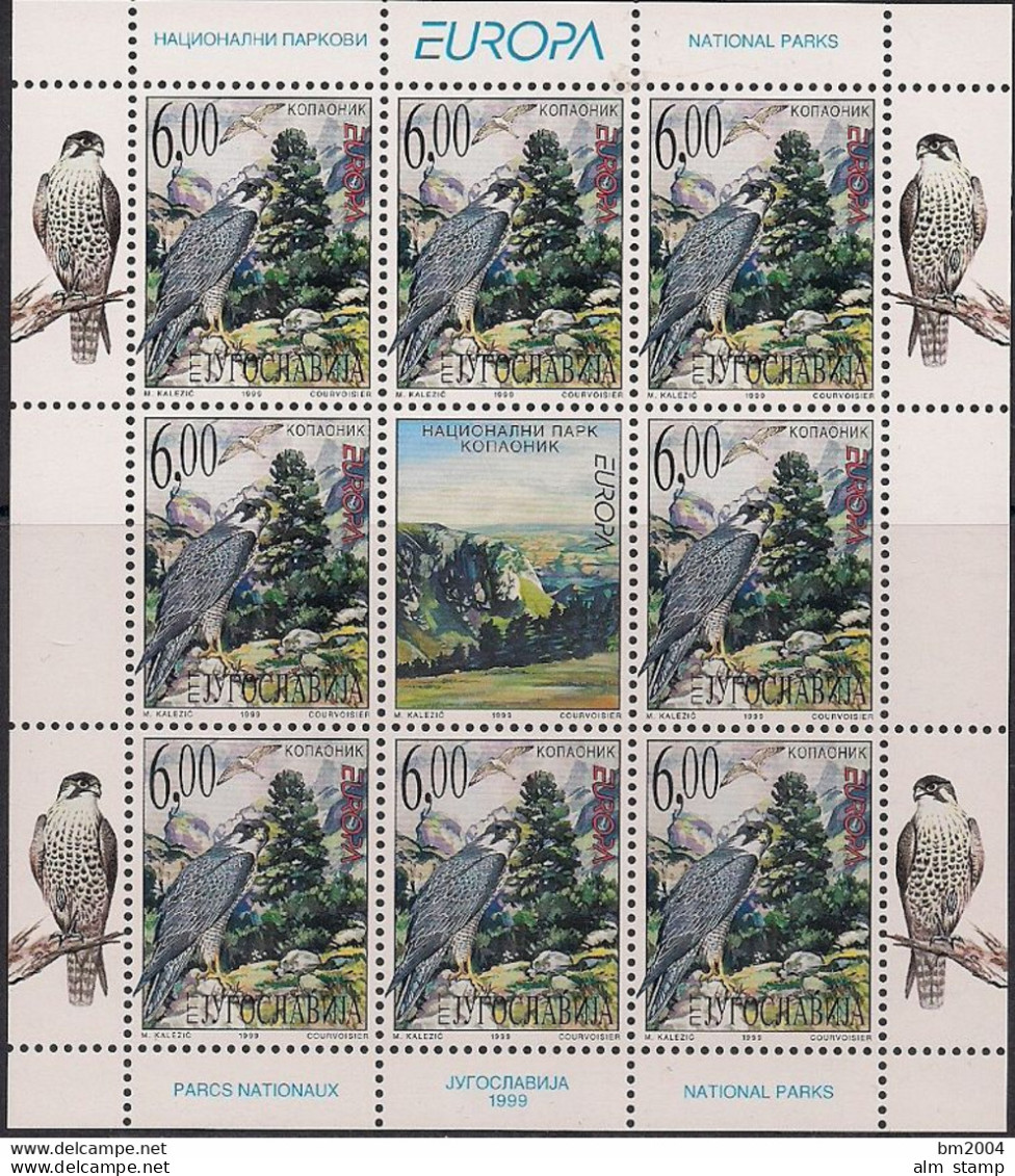 1999 Jugoslawien   Mi. 2910-11**MNH  Europa: Natur- Und Nationalpark - 1999