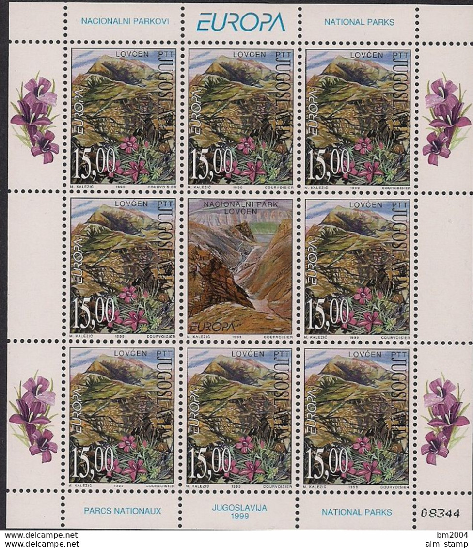 1999 Jugoslawien   Mi. 2910-11**MNH  Europa: Natur- Und Nationalpark - 1999