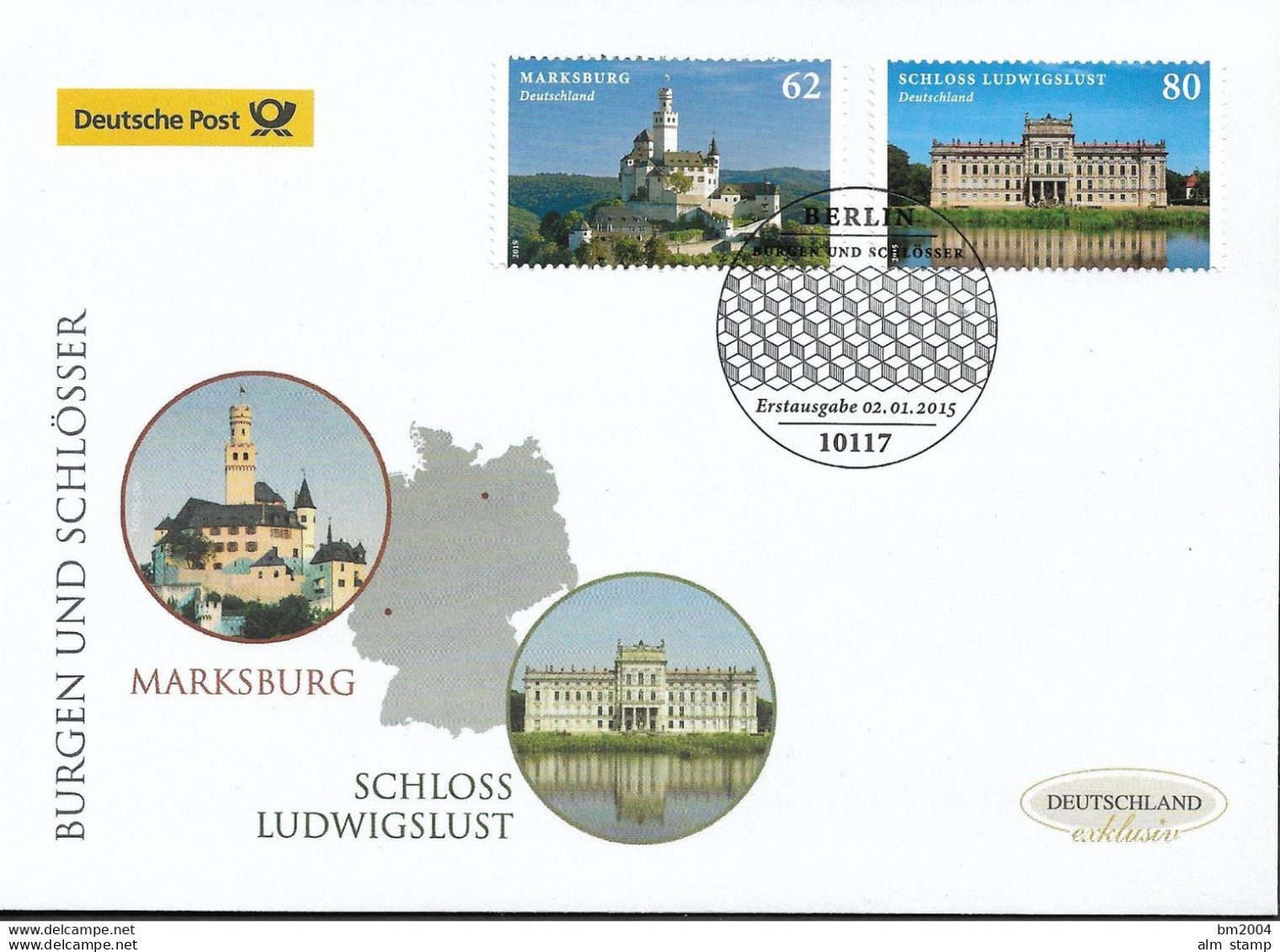 2015 Germany  Deutschland    Mi. 3122-3 FDC   Burgen Und Schlösser - 2011-…