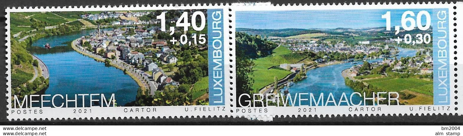 2021 Luxemburg Mi. 2284-7 **MNH  . Luxemburger Moselregion (IV): Grenzstädte - Neufs