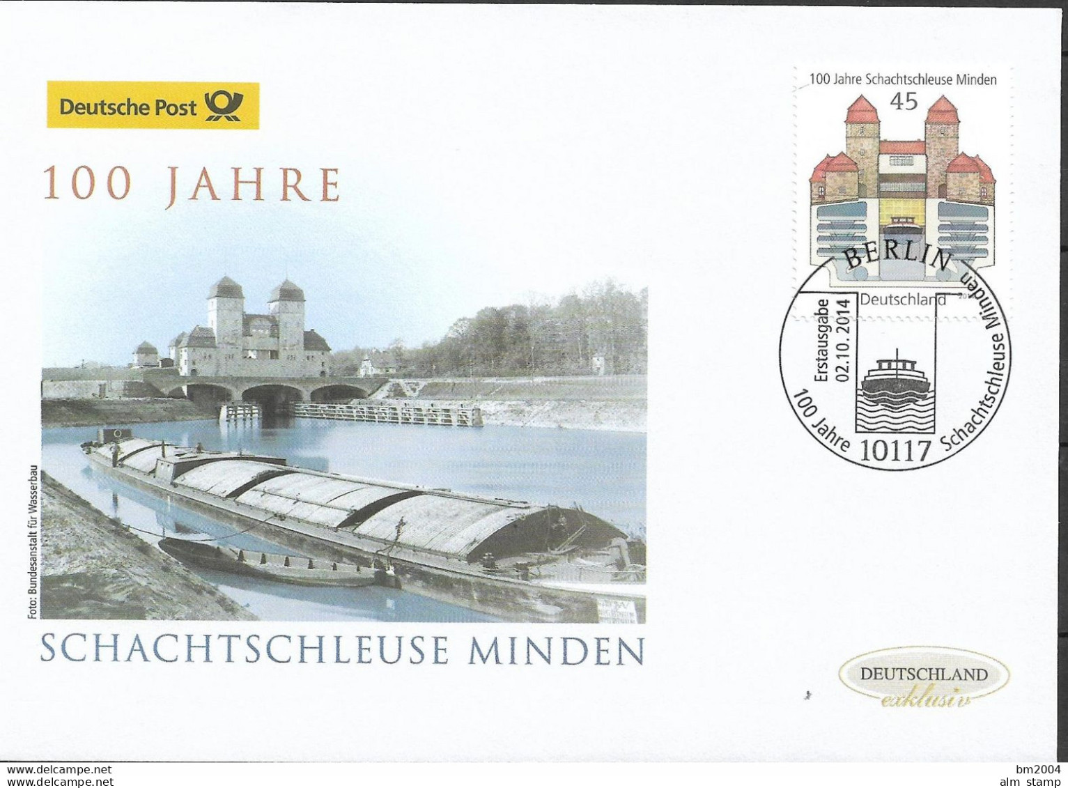 2014 Germay  Deutschland  Mi. 3107 FDC  100 Jahre Schachtschleuse Minden. - 2011-…