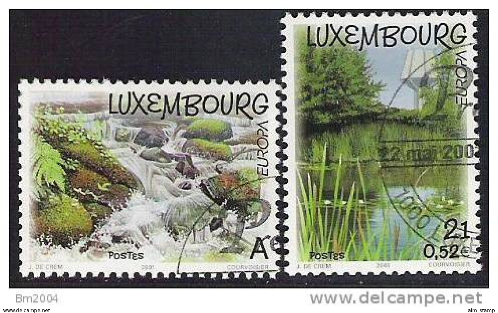 2001 Luxemburg Mi. 1530-1 Used  Europa: Lebensspender Wasser. - 2001