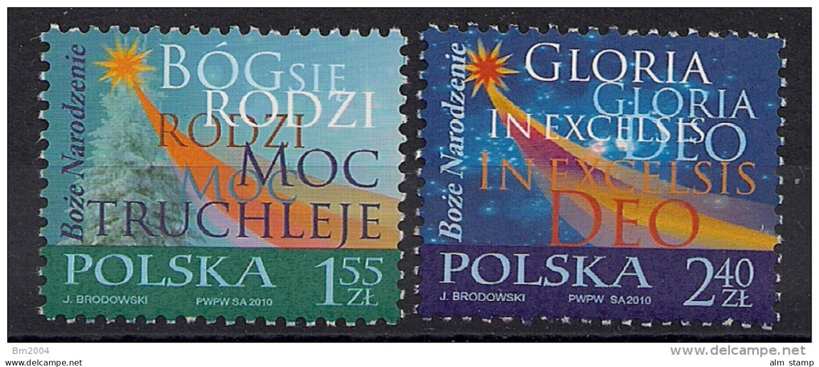 2010 Polen Mi. 4502-3 **MNH Weihnachten - Unused Stamps