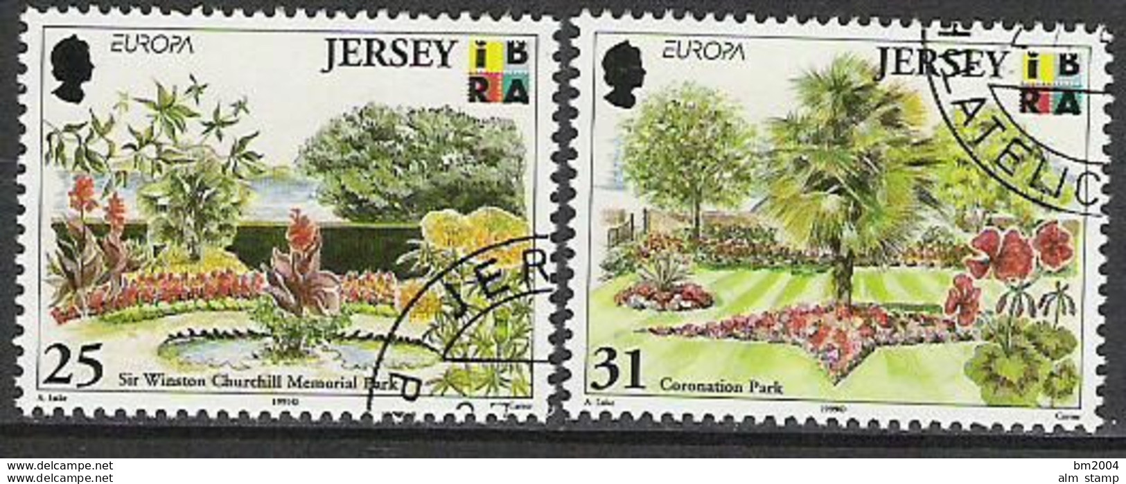 1999 Jersey  Mi. 885-6 Used Europa: Natur -und Nationalparks - 1999