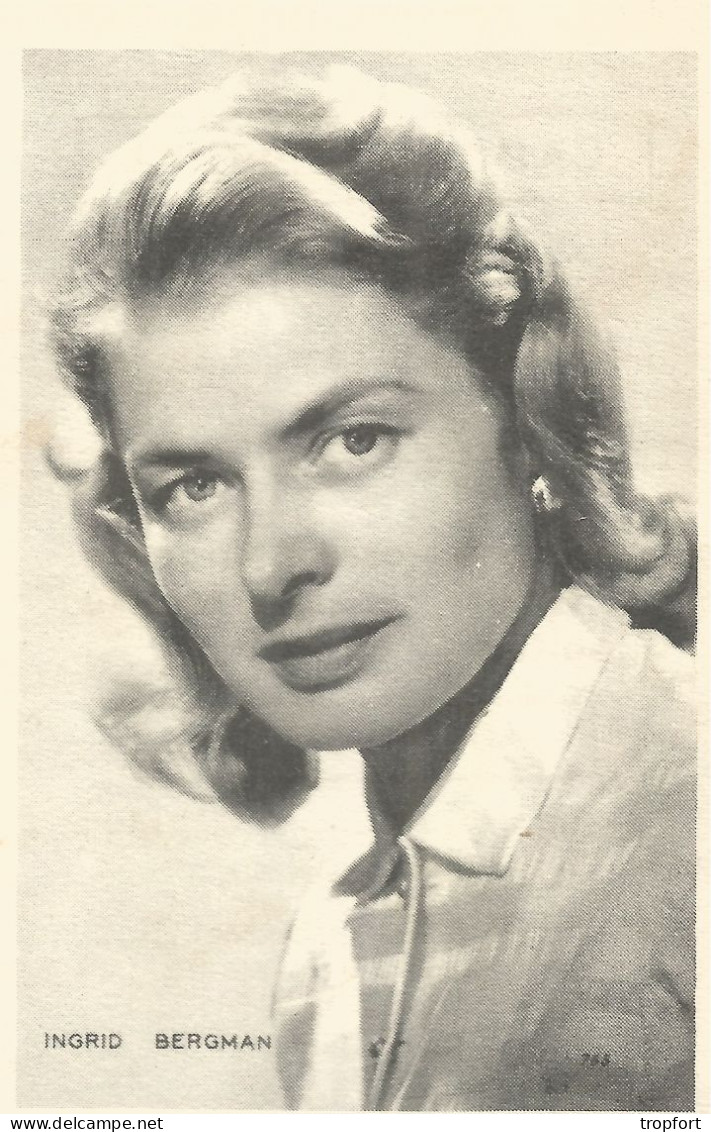 INGRID BERGMAN    , ARTISTE - IMAGE PUBLICITAIRE  ANCIENNE  Image Publicitaire Chocolat PUB CHROMO - Collections