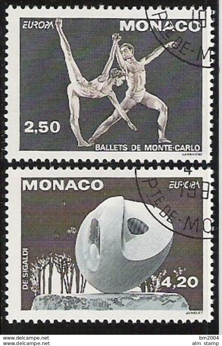 1993 Monaco Yv. 1876-6 Mi. 2120-1 Used   Europa - Oblitérés