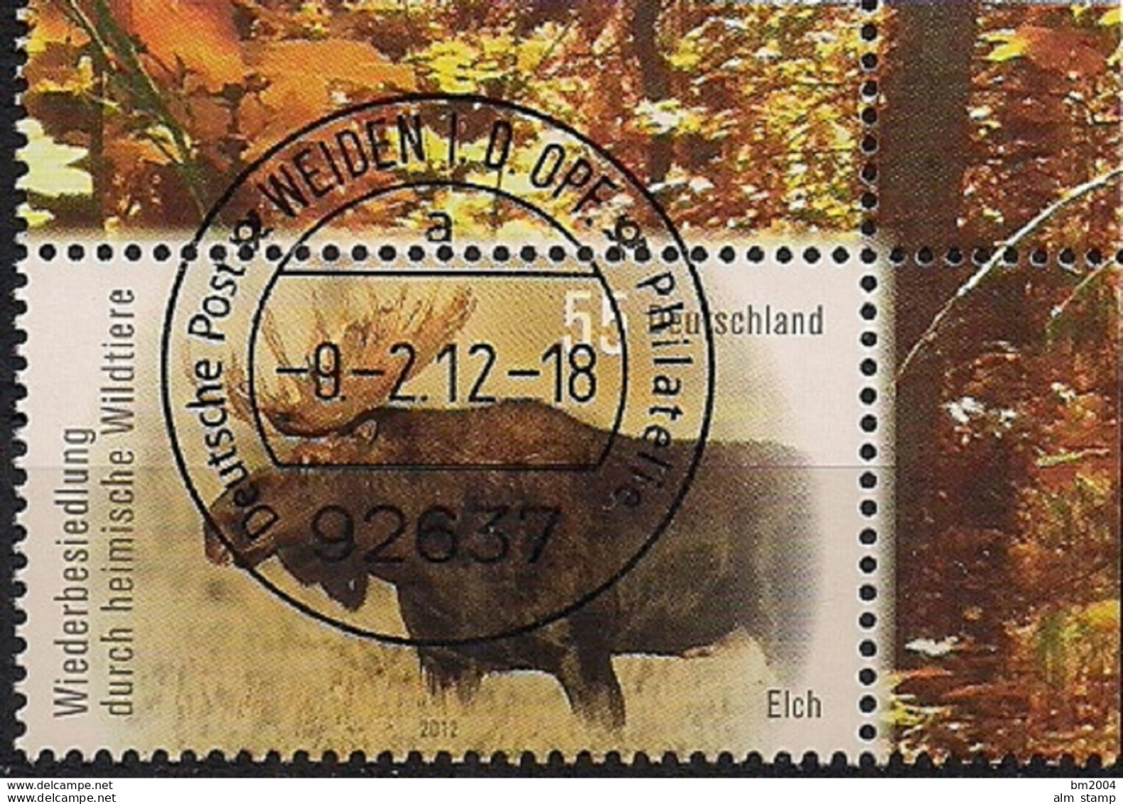 2012 Deutschland Germany ..Mi. 2914 FD-used  EOR Elch (Alces Alces) - Gebraucht