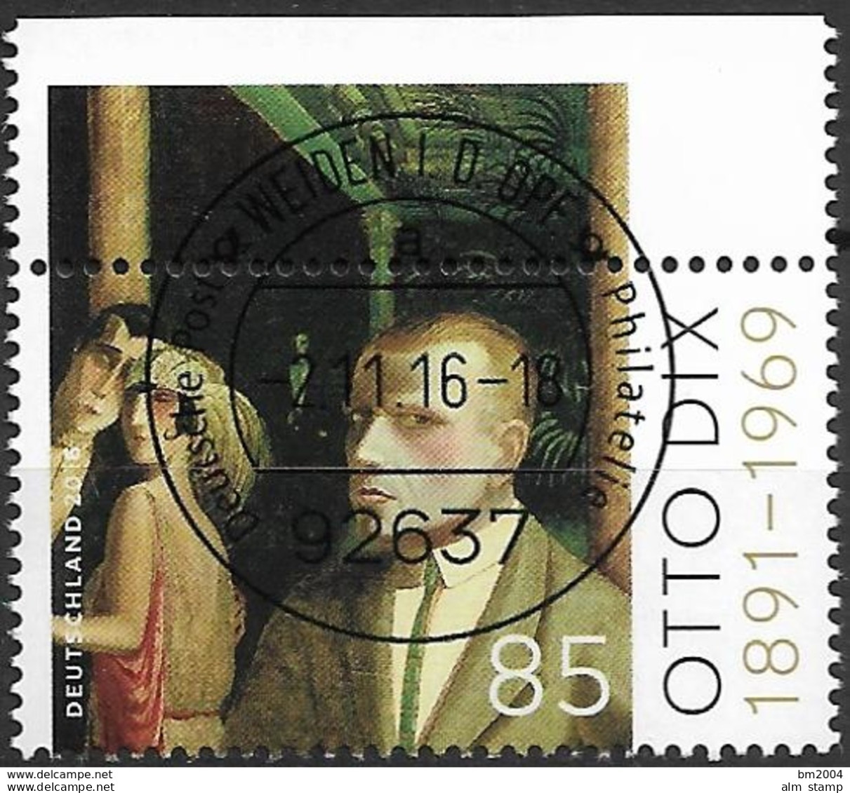 2016 Allem. Fed. Deutschland Mi. 3267 FD- Used Weiden  125. Geburtstag Von Otto Dix. - Gebraucht