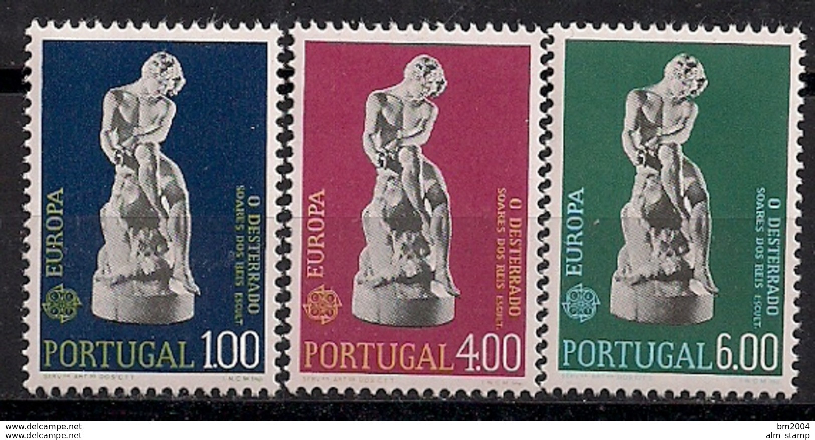 1974 Portugal   Mi. 1231-3 **MNH  Europa: Skulpturen - 1974