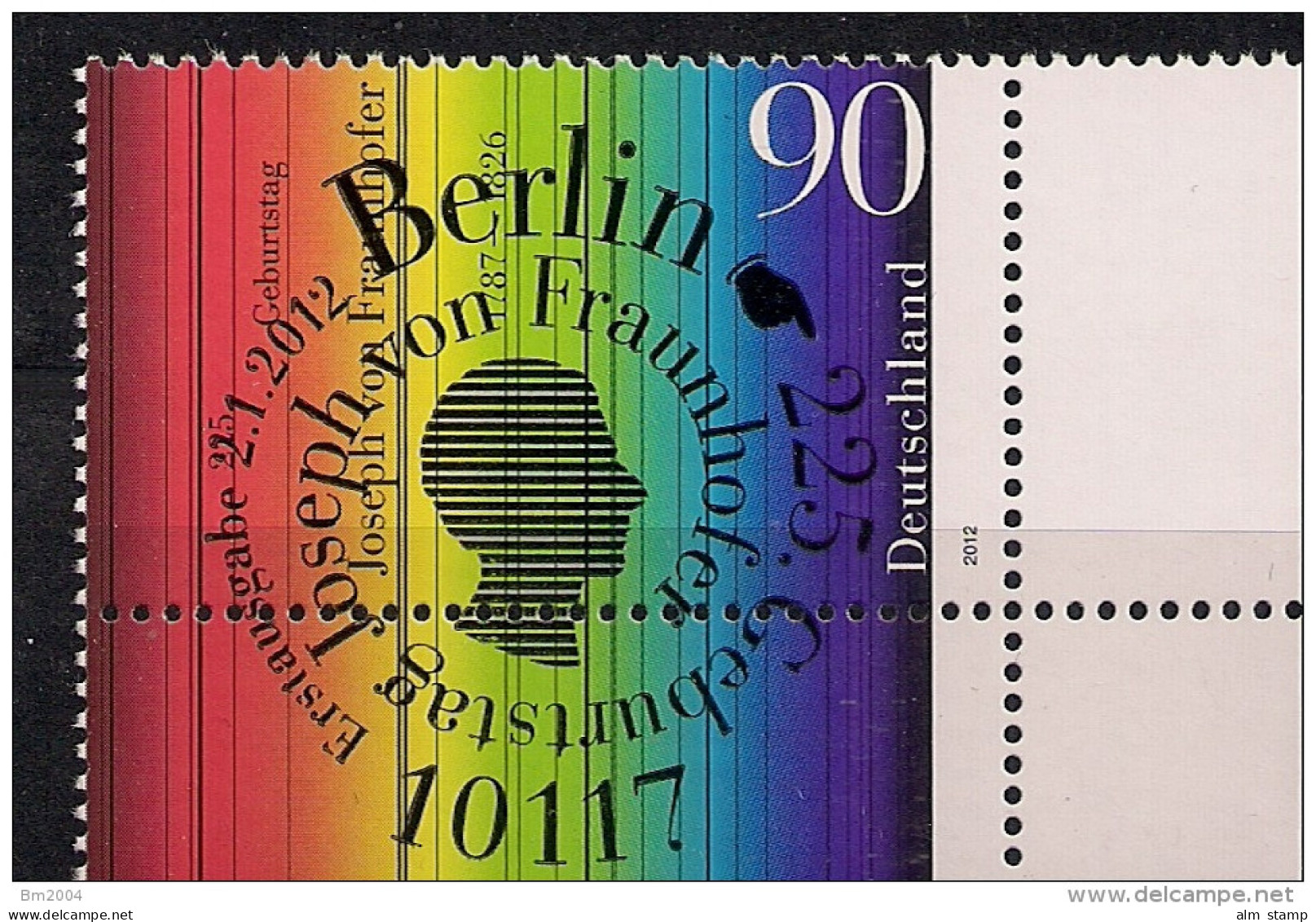 2012  Deutschland Allem. Fed.Mi. 2907 FD-used Berlin EUR   225. Geburtstag Von Joseph Von Fraunhofer - Gebraucht