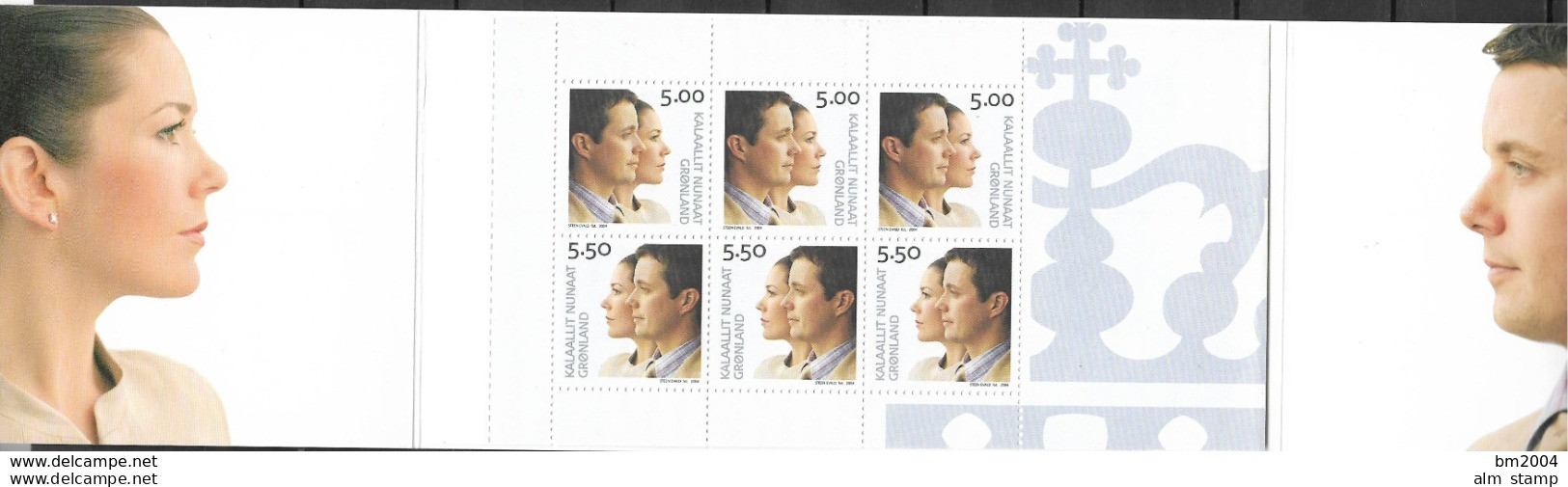 2004 Grönland Mi. MH 14 **MNH  Hochzeit Von Kronprinz Frederik Und Mary Donaldson - Markenheftchen