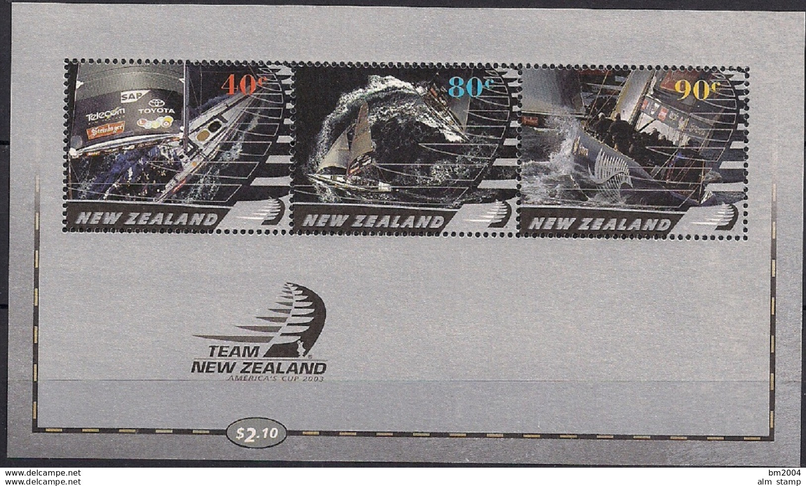 2003 Neuseeland Mi. Bl 150 **MNH Segelregatta Um Den America&rsquo;s Cup 2003 - Blocks & Sheetlets