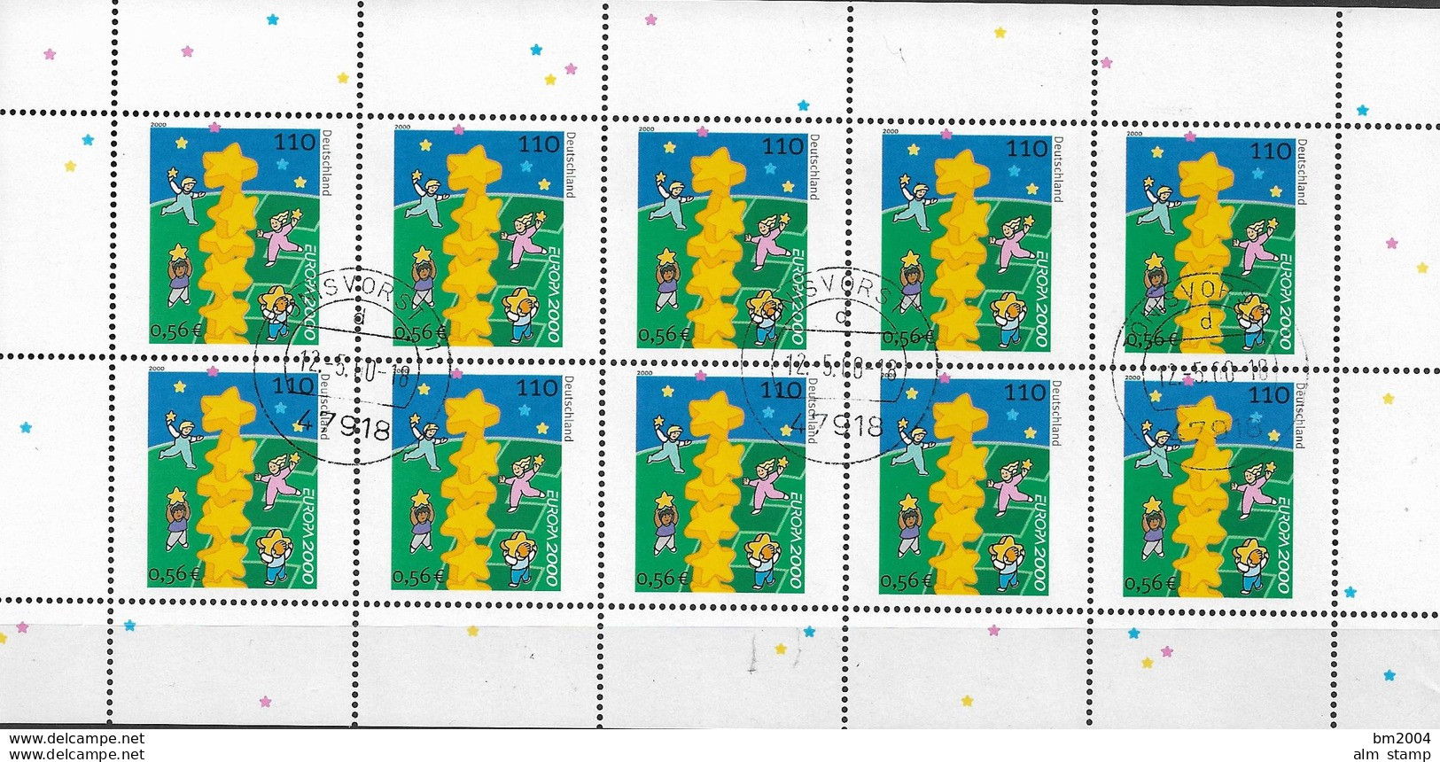 2000 Allem. Fed. Deutschland , Germany   Mi. 2113 Used  EUROPA : Sternenkinder - 2000