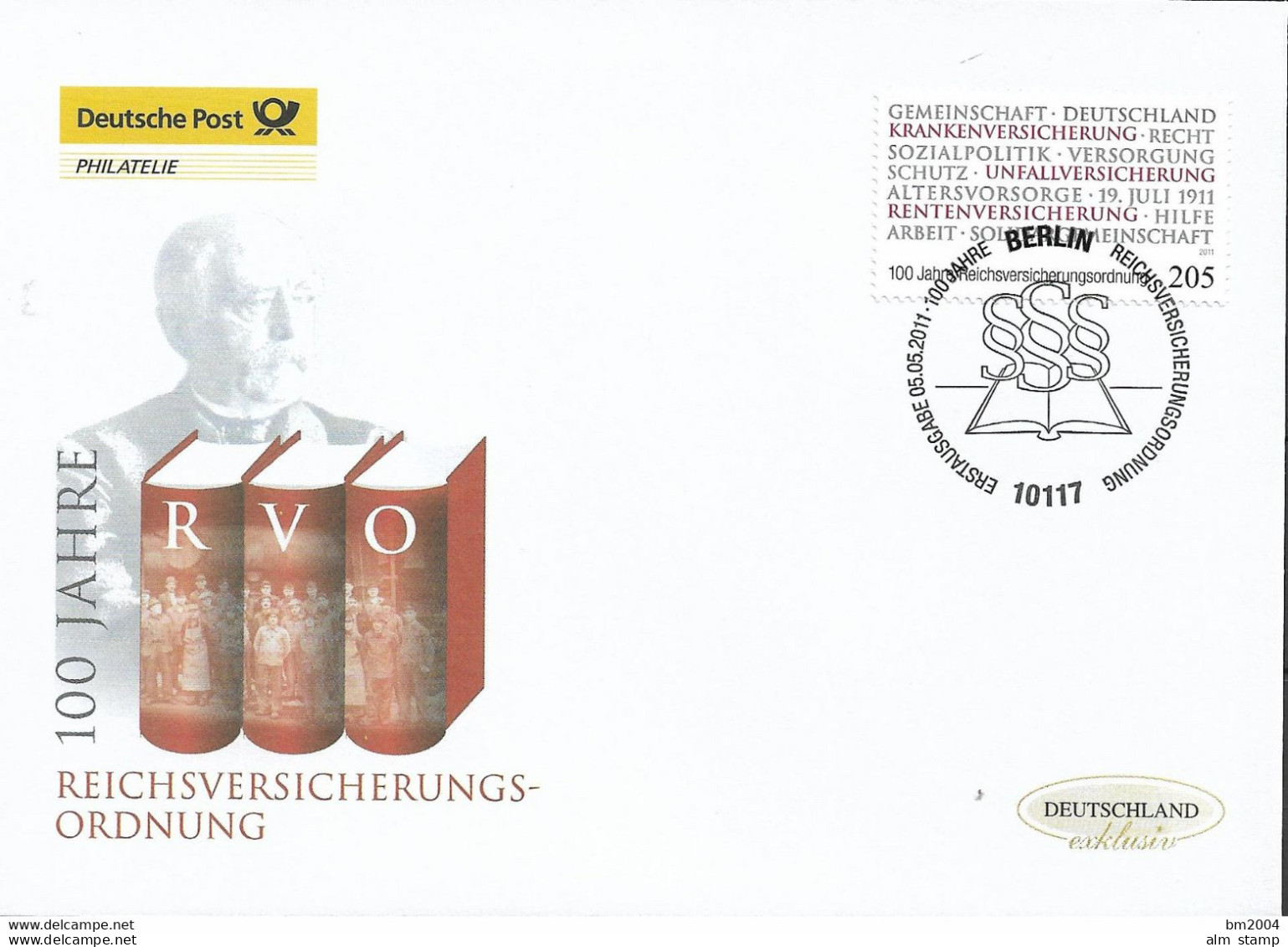 2011 Deutschland Germay.  Mi. 2868 FDC . 100 Jahre Reichsversicherungsordnung - 2011-…