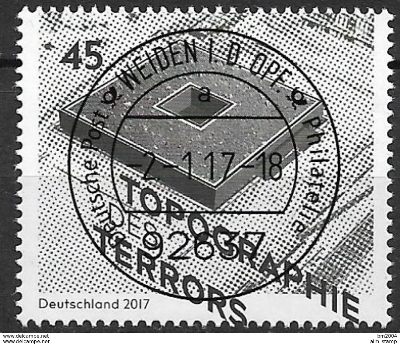 2017 Allem. Fed. Deutschland  Mi. 2276FD- Used Weiden  25 Jahre Stiftung „Topographie Des Terrors“ - Gebraucht