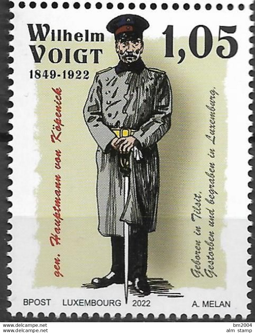 2022 Luxemburg Mi. 2297 **MNH   100. Todestag Des Hauptmann Von Köpenick - Unused Stamps
