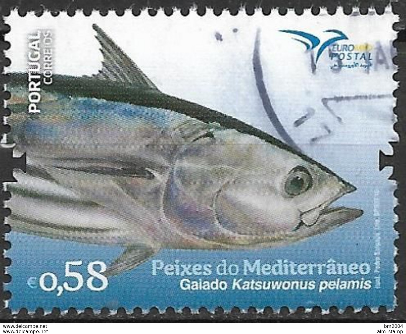 2016 Portugal Mi. 4149  Used  Euromed Postal  Fische Des Mittelmeeres. :Echter Bonito (Katsuwonus Pelamis) - Oblitérés