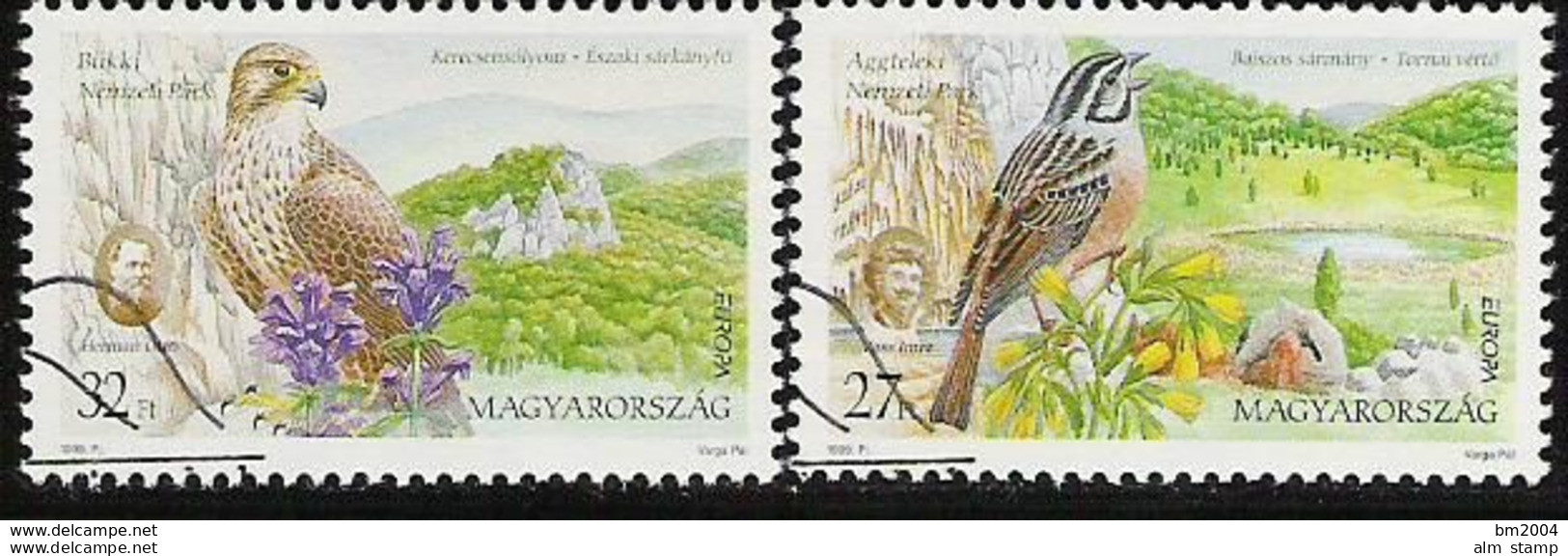 1999 Ungarn    Mi. 4549-50  FD -used    Europa: Natur- Und Nationalparks - 1999