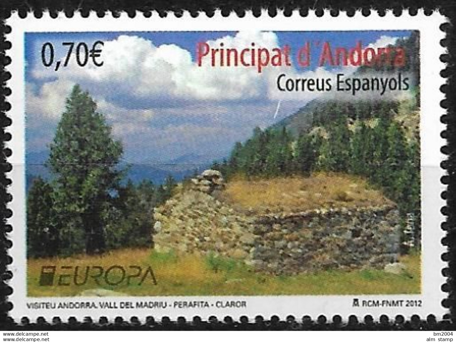 2012 Andorra ES   Mi.  389**MNH  Europa: Besuche - 2012