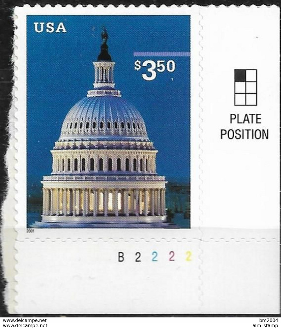 2001  USA Mi. 3403**MNH  Kuppel Des Kapitols, Washington - Ungebraucht