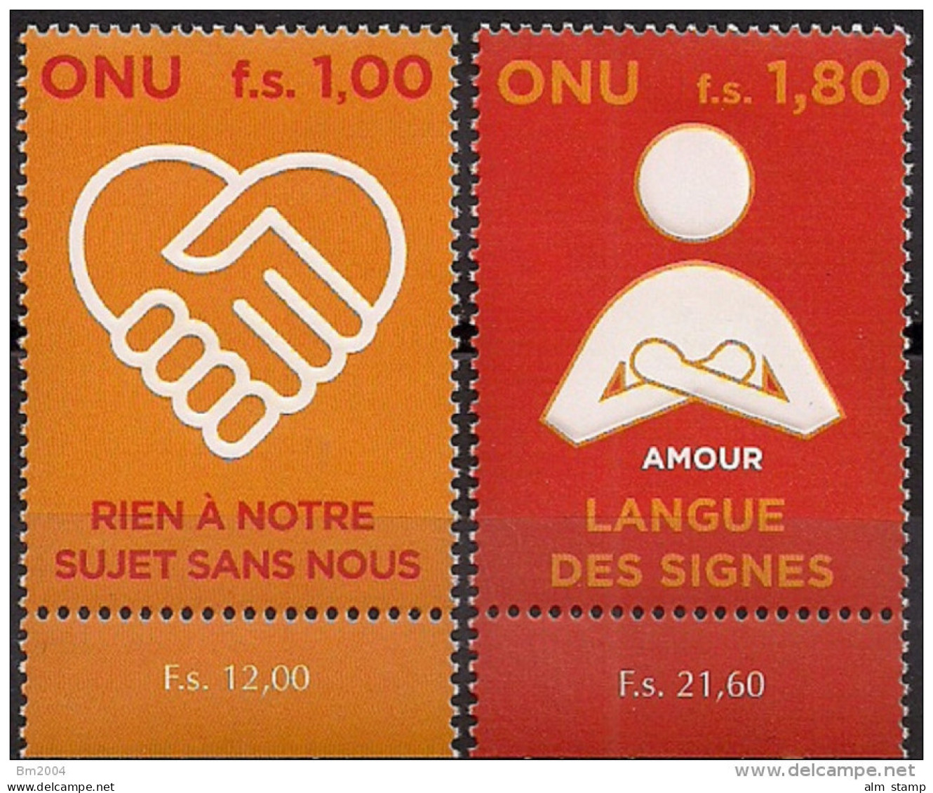 2008 UNO Genf Mi. 600-1 **MNH  Übereinkommen über Die Rechte Von Menschen Mit Behinderungen - Unused Stamps