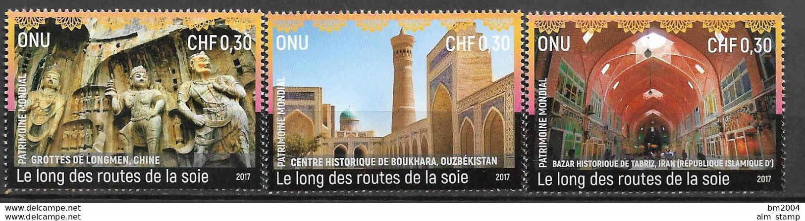 2017  UNO Genf  Mi. 1012-7**MNH   UNESCO-Welterbe: Entlang Der Seidenstraße. - Ungebraucht