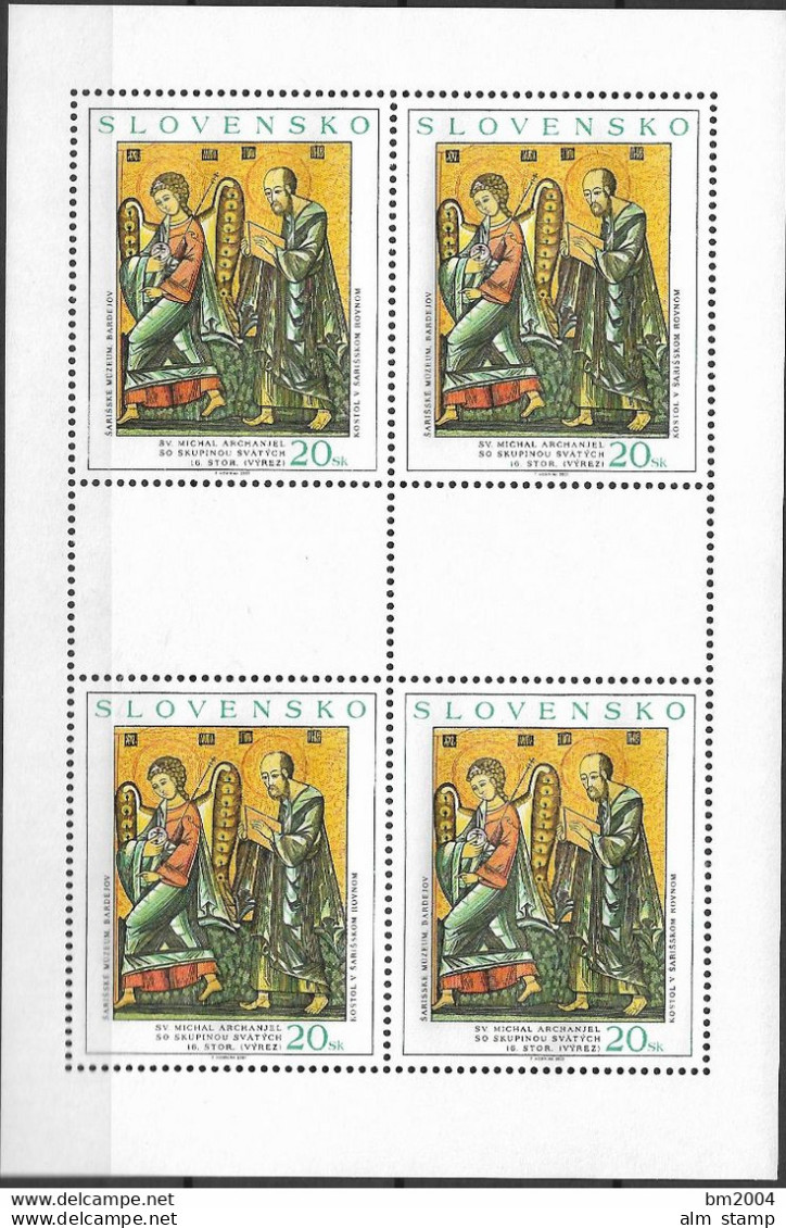 2001 Slowakei Mi. 410-12 **MNH  . Gemälde - Gebraucht