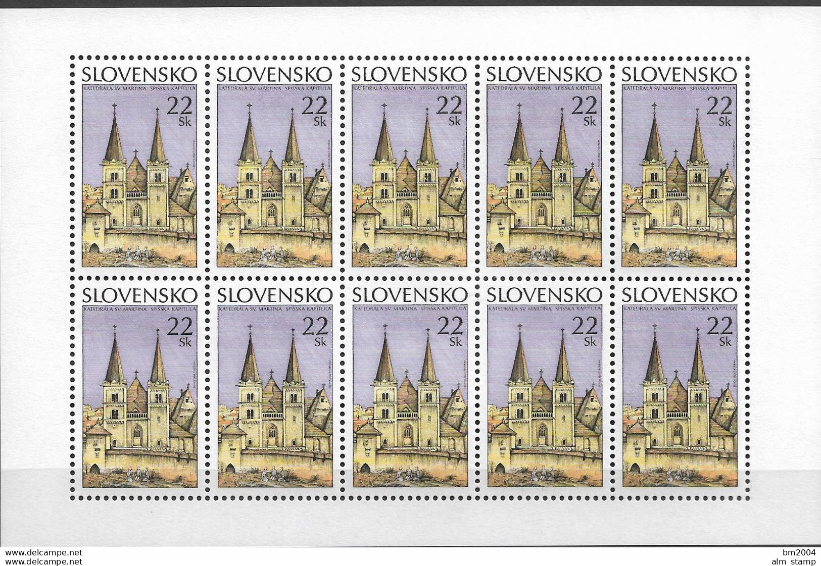 2002 Slowakei Mi. 437-9 **MNH   Romanische Architektur. - Ungebraucht