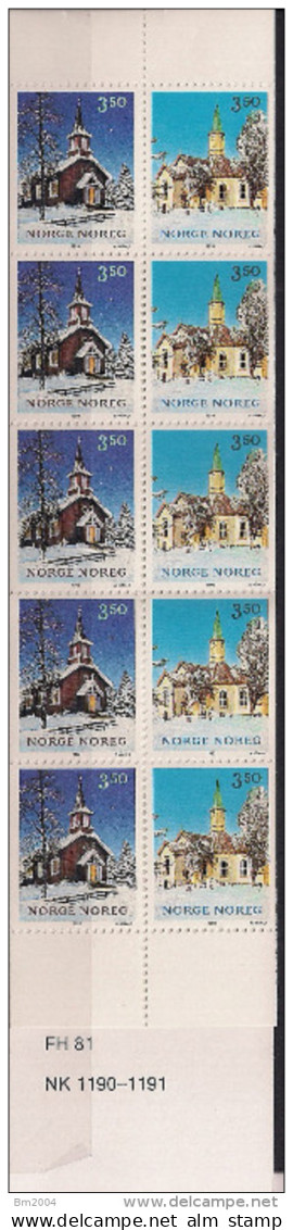 1993 Norwegen Norge Mi   MH 21  **MNH   Weihnachten - Booklets