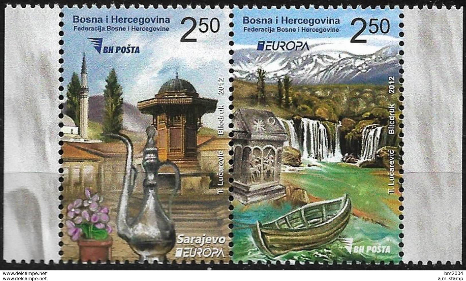 2012 Bosnien Und Herzegowina  Mi. 589-590 **MNH  Europa   " Besuche " - 2012